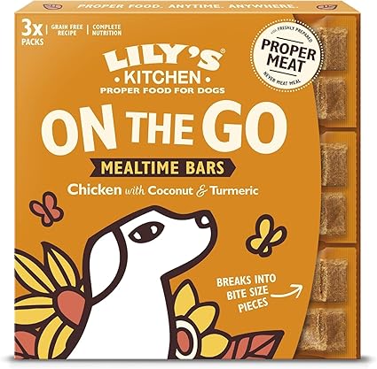 Lily's Kitchen Dog On The Go Chicken Mealtime Bars ( 40g x 12 )