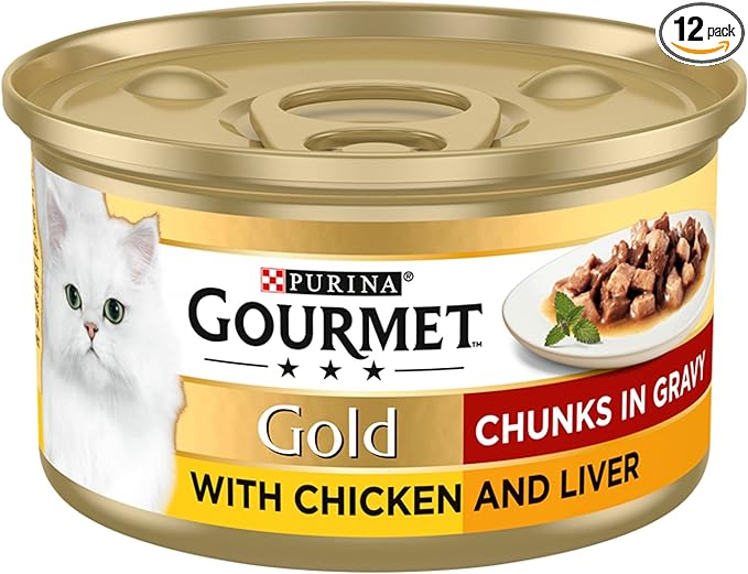 Gourmet Gold Chicken & Liver Chunks in Gravy ( 85g x 12 )