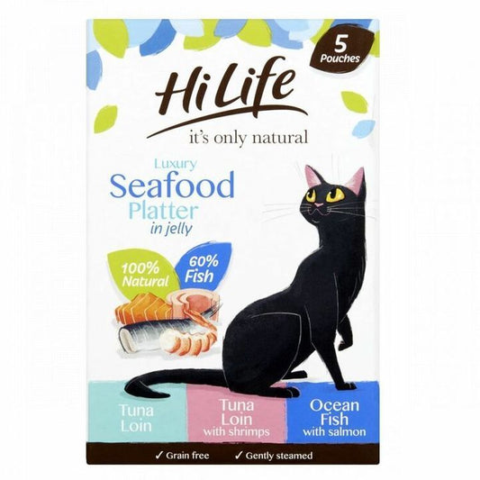 HiLife it's only natural - Luxury Seafood Platter In Jelly 5 x 50g Multipack ( 4 Packs )