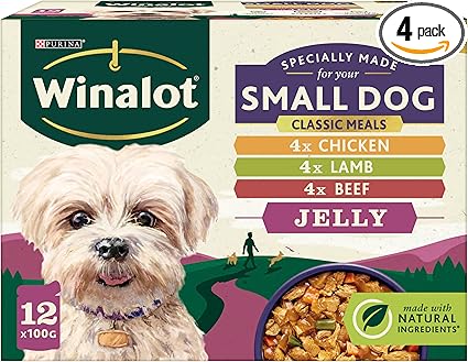 Winalot Small Dog Food Pouch Mixed in Jelly (12 Pk, 100g) x 4