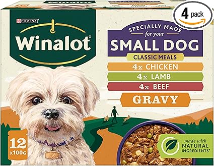 Winalot Pouch Small Dog Chunks in Gravy (12 Pk x 100g) x 4