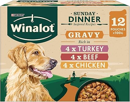 WINALOT Sunday Dinner Mixed in Gravy ( 100g, 12pk ) x 4