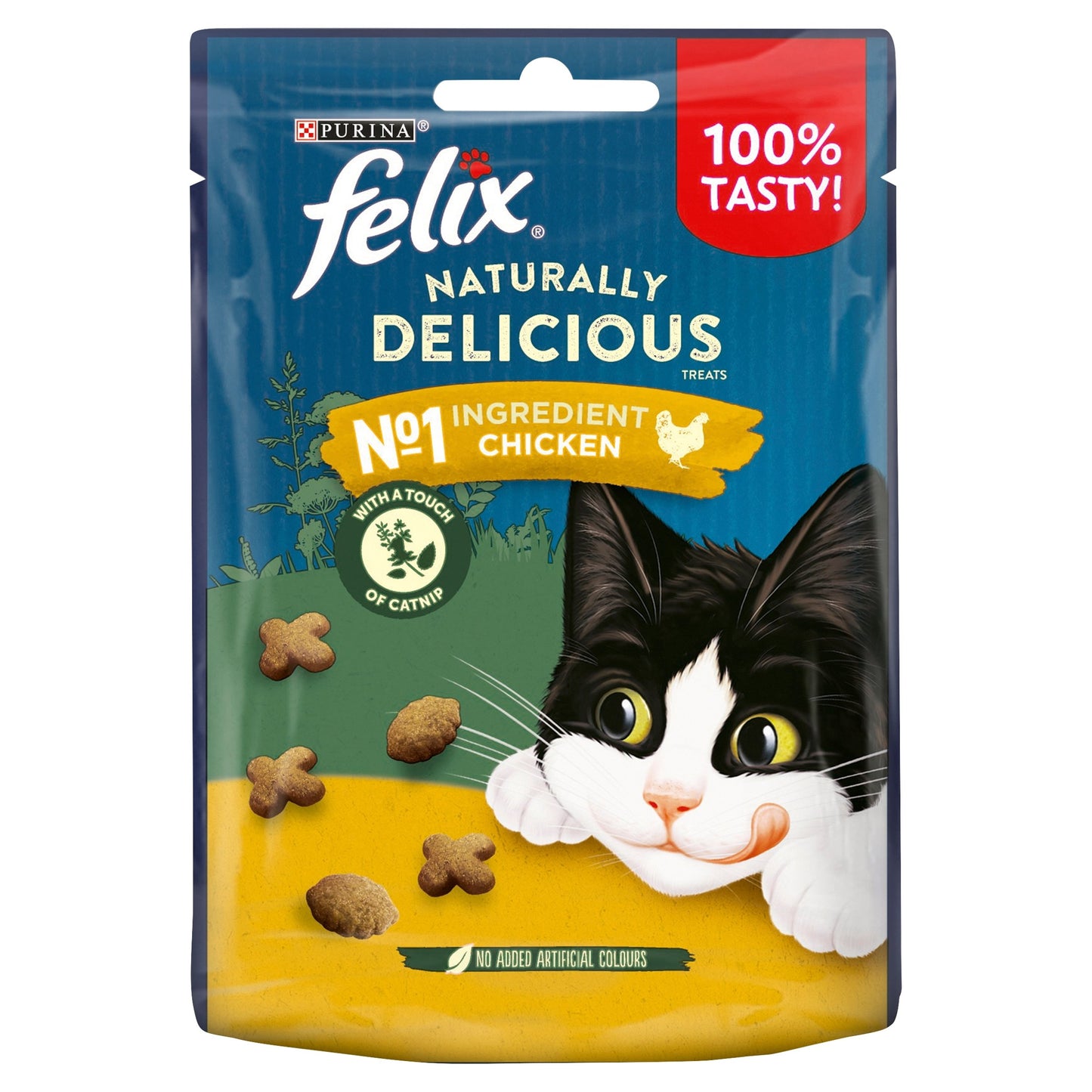 Felix Naturally Delicious Treats Chicken & Catnip ( 50g × 8 )