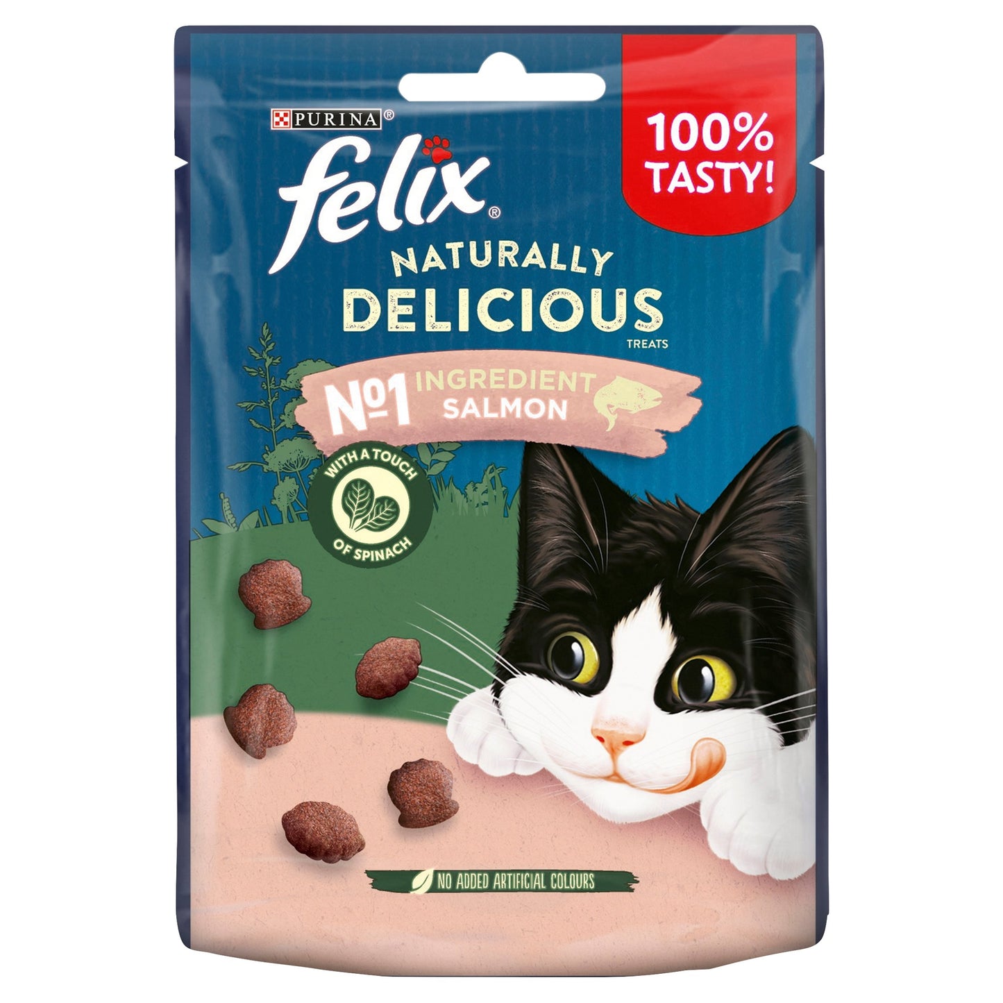 Felix Naturally Delicious Treats Salmon & Spinach ( 50g × 8 )