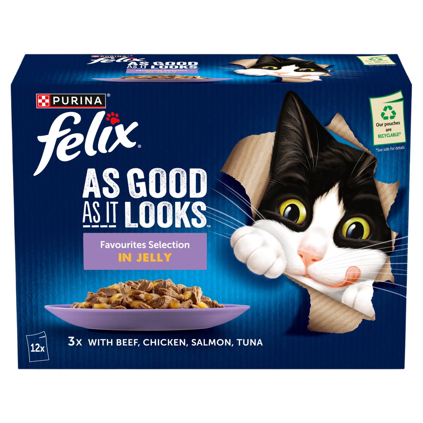 FELIX As Good As it Looks Favourites Selection Wet Cat Food ( 12pk × 85g ) × 4