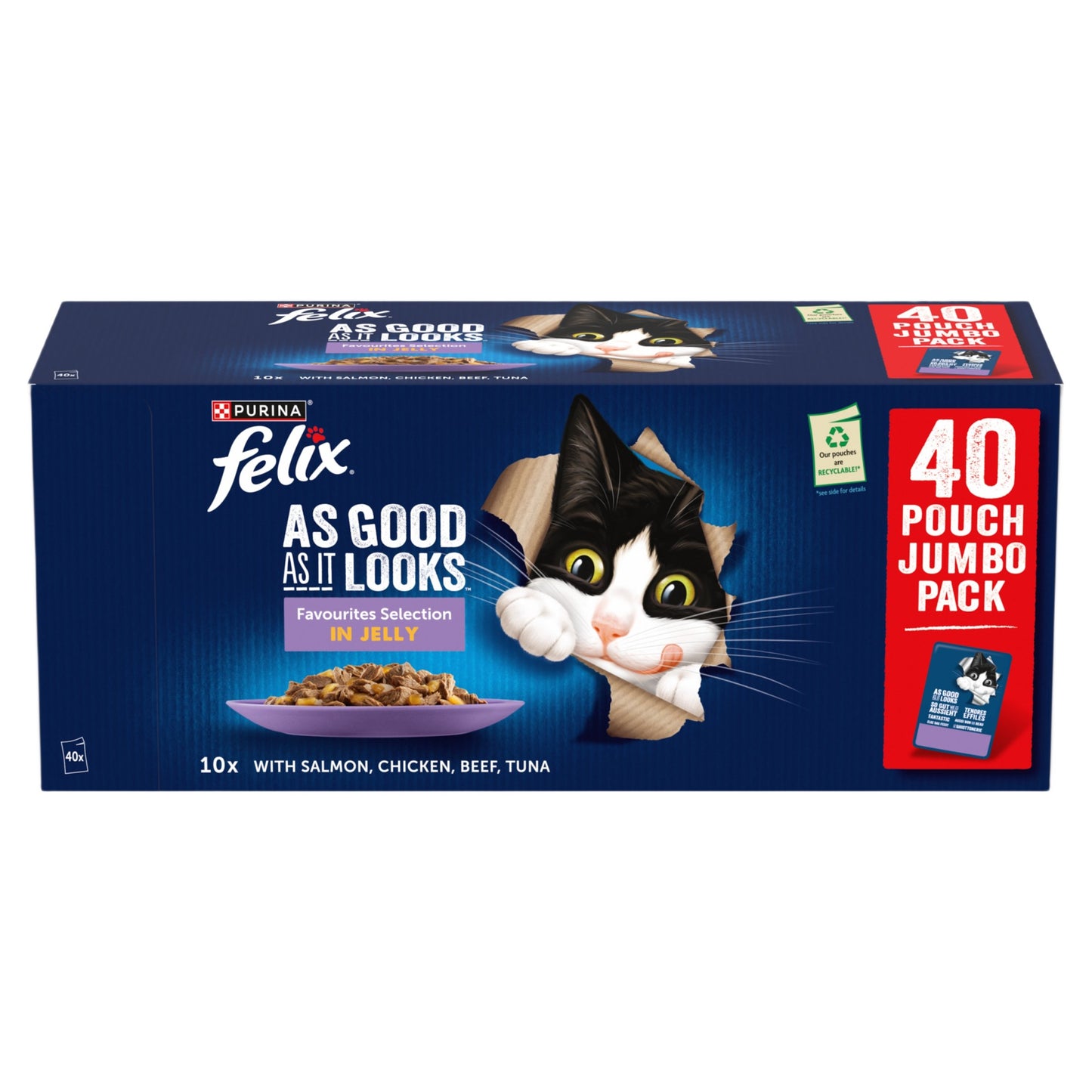 FELIX As Good As it Looks Favourites Selection Wet Cat Food ( 40pk × 85g )
