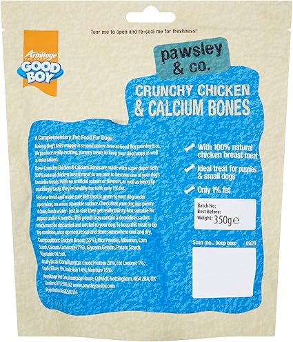 Good Boy Crunchy Chicken & Calcium Bones - (350g x 4)
