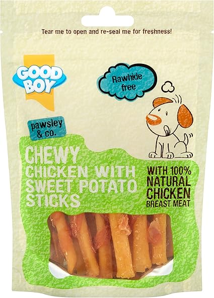 Good Boy Chewy Chicken & Sweet Potato Sticks - (90g x 10)