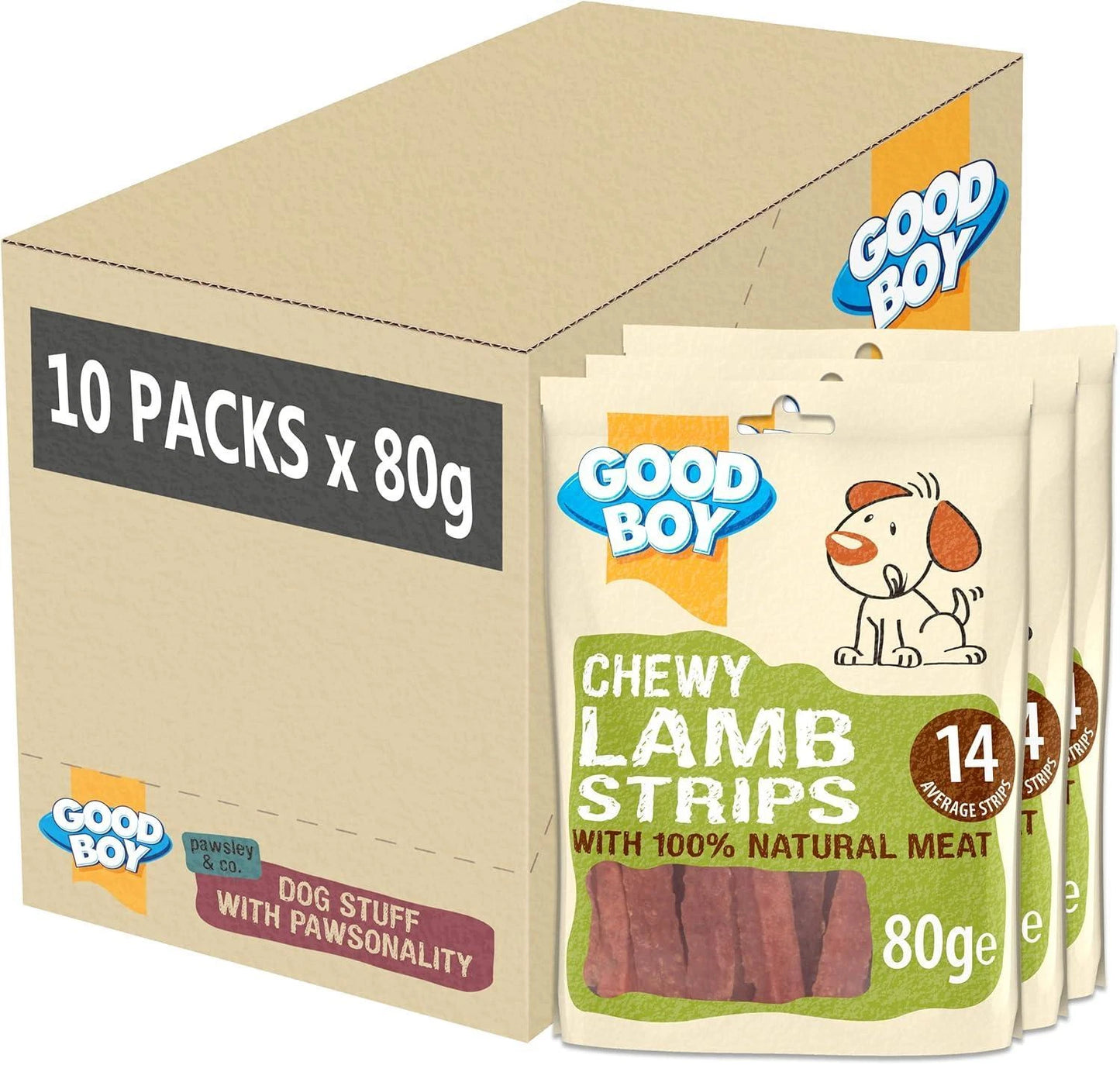 Good Boy Chewy Lamb Strips - ( 80g x 10 )