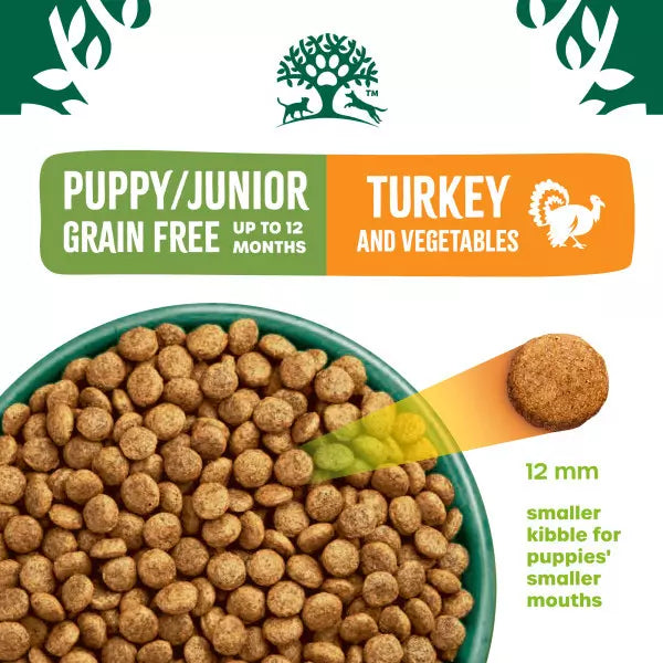 James Wellbeloved Grain Free Puppy/Junior Dry Dog Food Turkey & Veg - 1.5kg