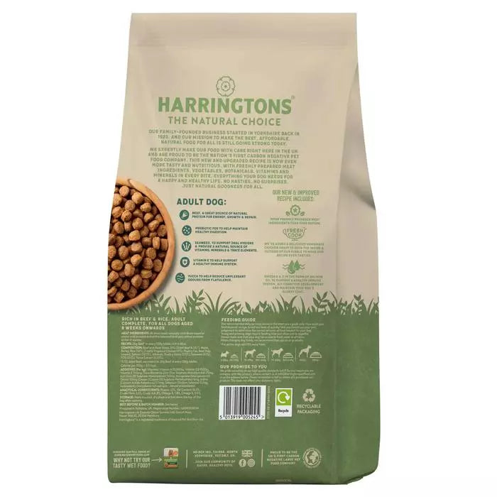 Harringtons Adult Dog Beef & Rice - 1.7kg
