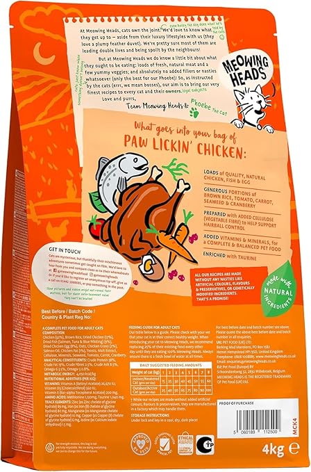 Meowing Heads Paw Lickin Chicken ( Formally Hey Good Looking) - 4kg