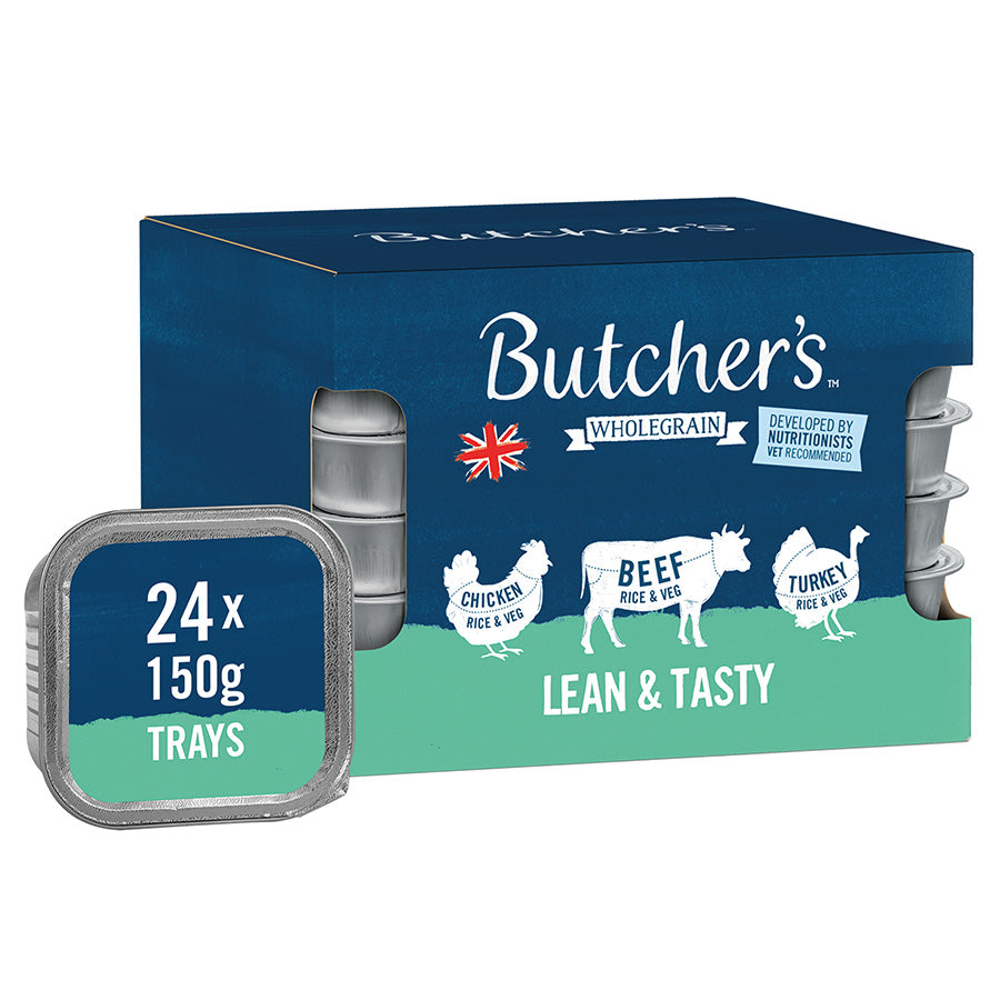 Butcher's Lean & Tasty Dog Food Trays - 24 x 150g