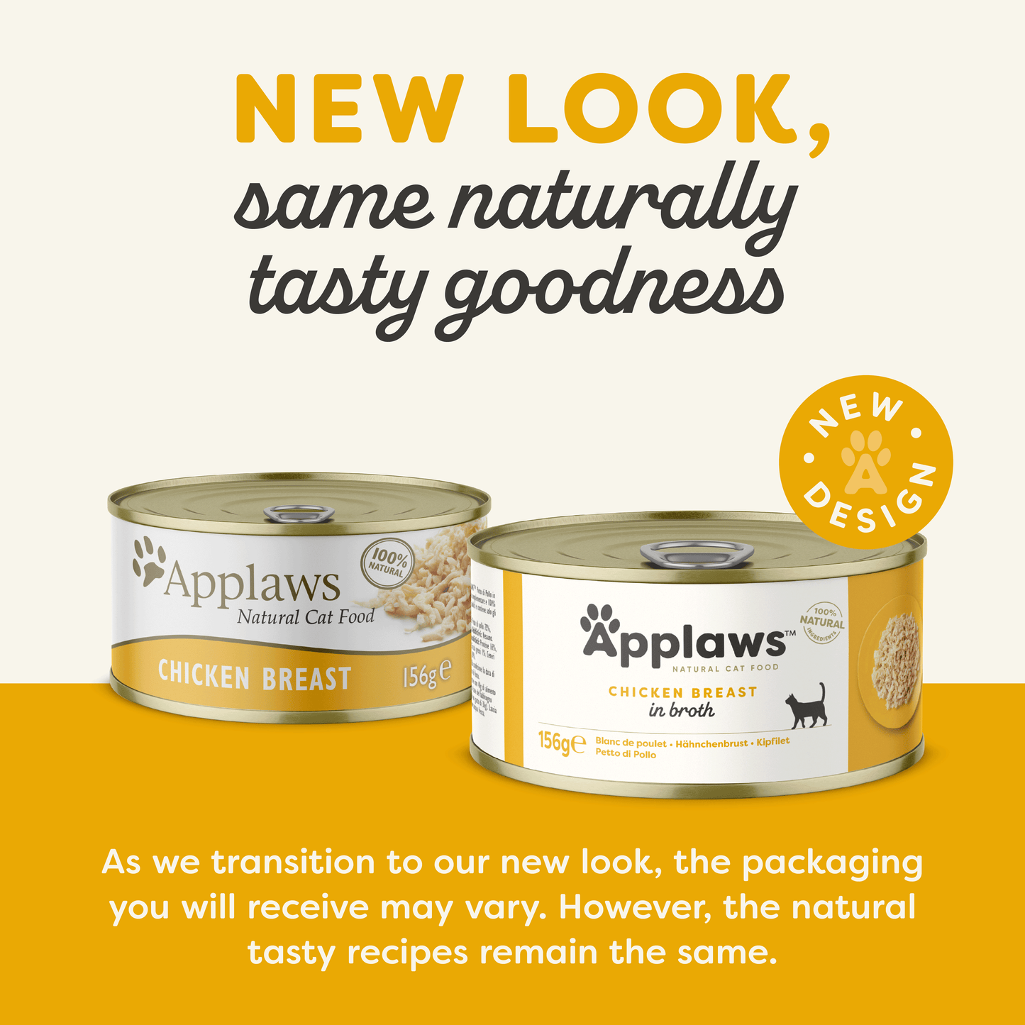 Applaws Natural Adult Wet Cat Food Chicken Breast in Broth ( 156g × 24 )