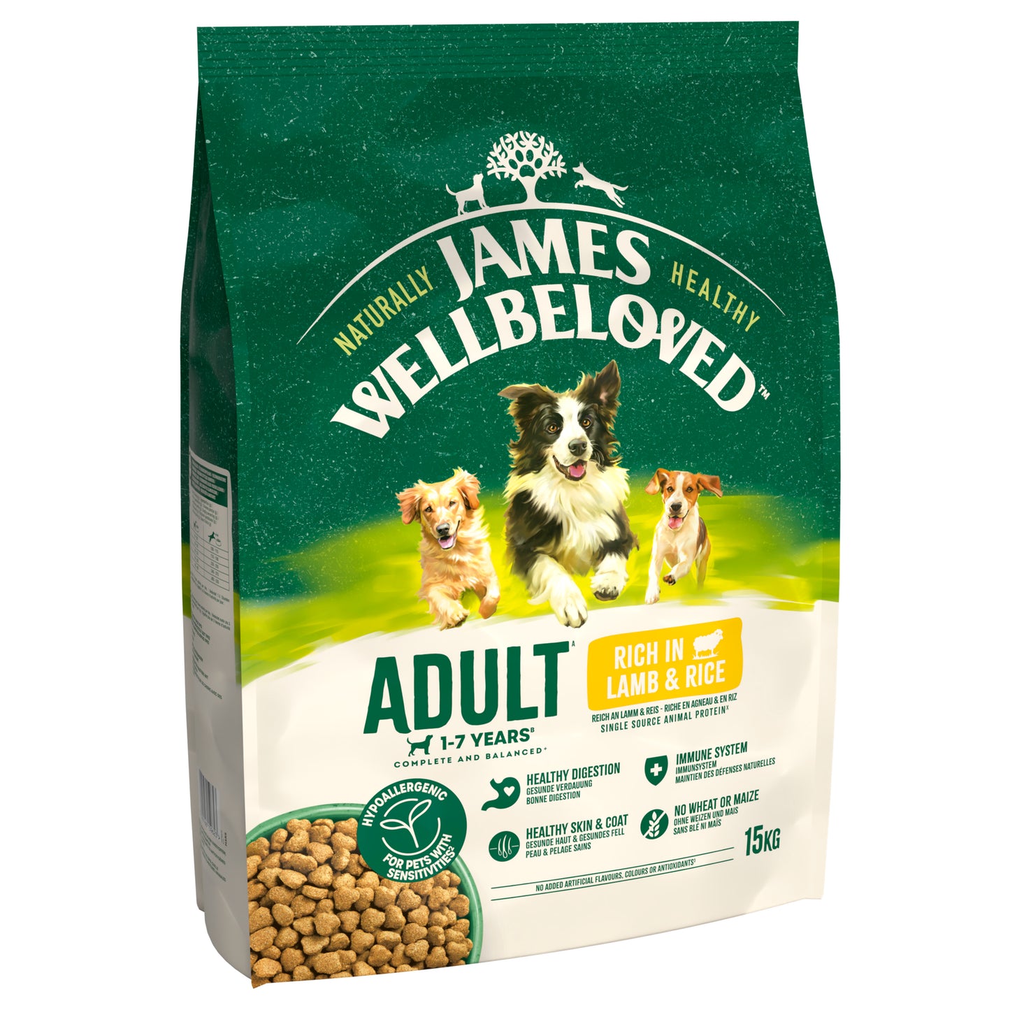 James Wellbeloved Adult Dry Dog Food Lamb & Rice - 15kg
