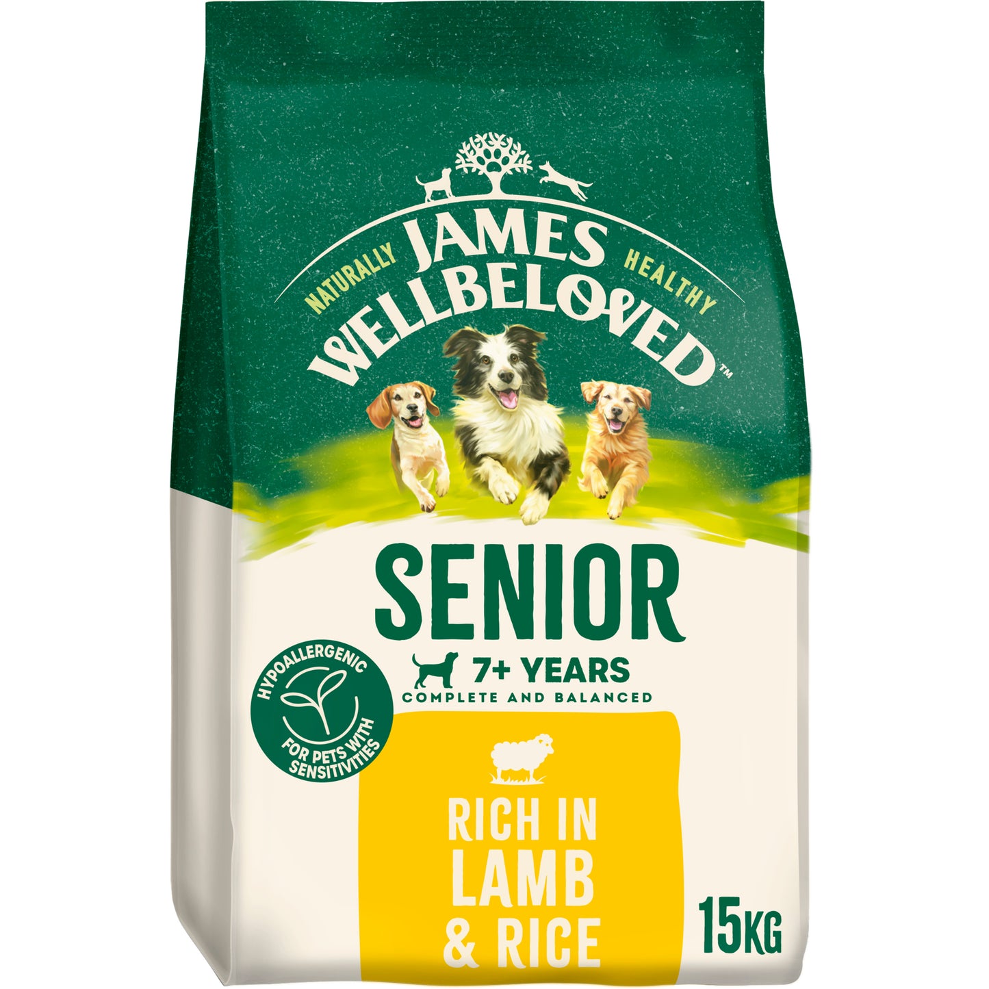 James Wellbeloved Senior Dry Dog Food Lamb & Rice - 15kg