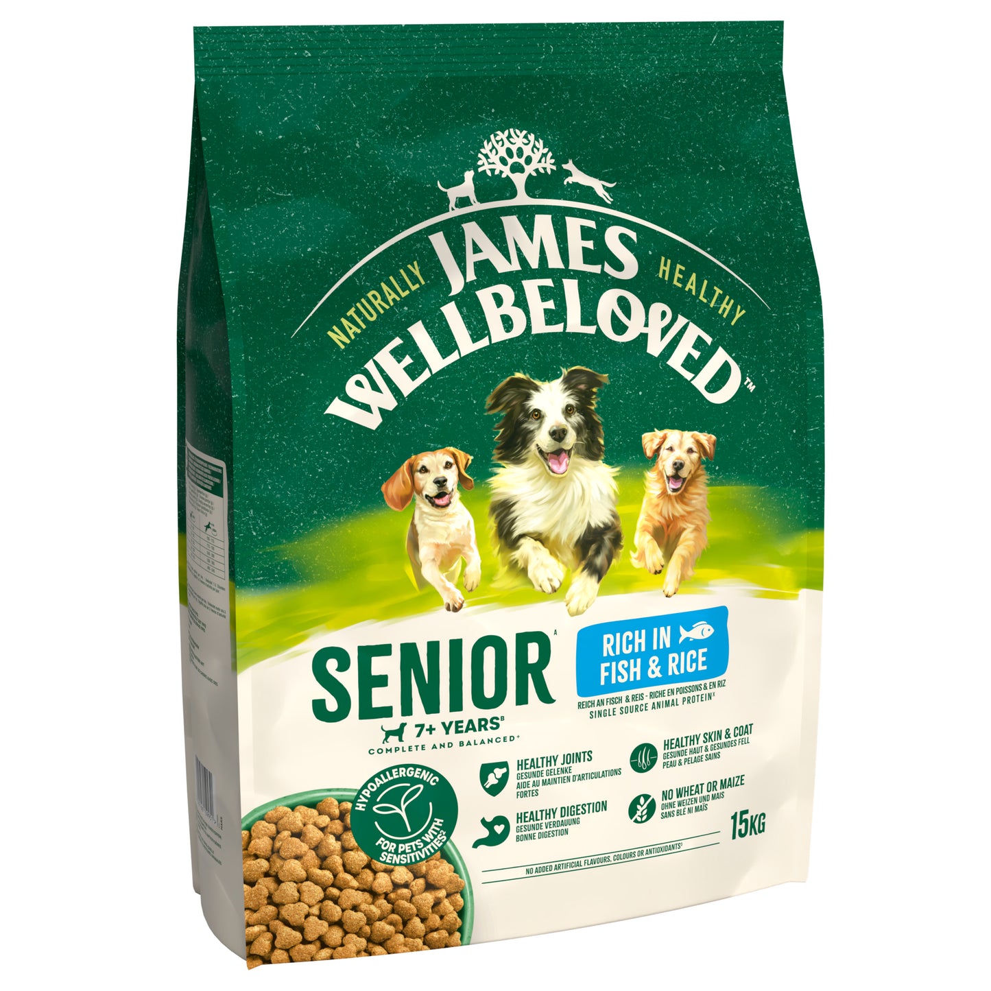 James Wellbeloved Senior Dry Dog Food Fish & Rice - 15kg