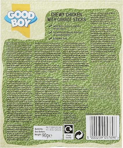 Good Boy Chewy Chicken & Carrot Sticks - ( 90g x 10 )