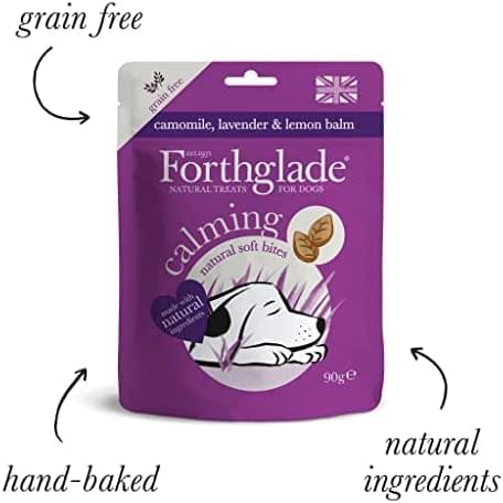 Forthglade Natural Dog Treats - Grain Free Soft Bites for Calming (8 x 90g) Resealable Bags
