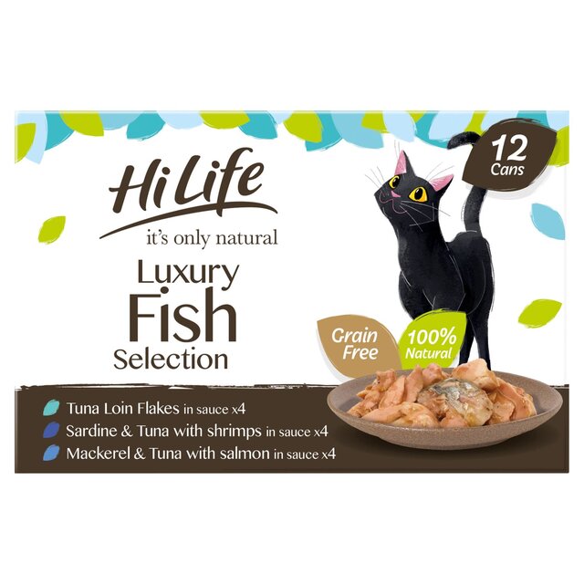 HiLife It's Only Natural Luxury Fish Selection in sauce 12 x 70g Multipack