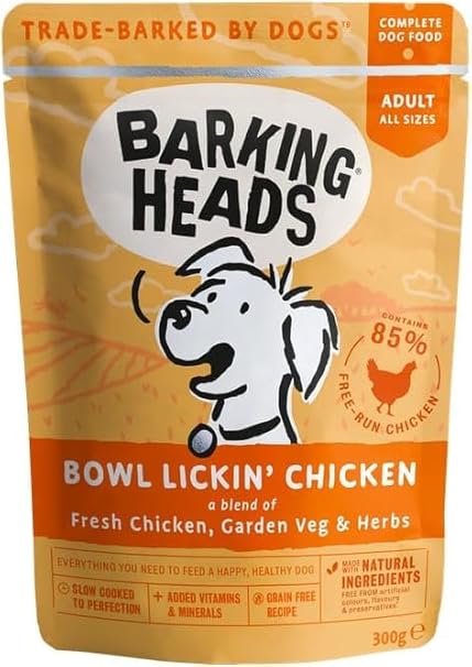 Barking Heads Bowl Lickin' Chicken Pouch ( 300 x 10 )