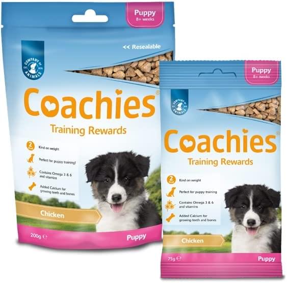 COACHIES Puppy Training Treats 200g, Chicken Flavour, Semi-Moist Low Calorie Dog Training Treat Reward, Soft & Healthy Treats, Perfect to use with...