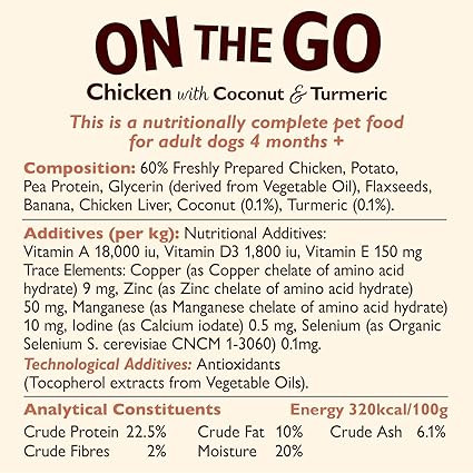Lily's Kitchen Dog On The Go Chicken Mealtime Bars ( 40g x 12 )