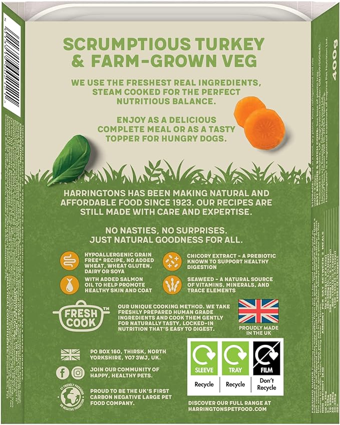 Harringtons Adult Turkey Grain Free (400g x 8)