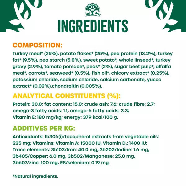 James Wellbeloved Grain Free Puppy/Junior Dry Dog Food Turkey & Veg - 1.5kg