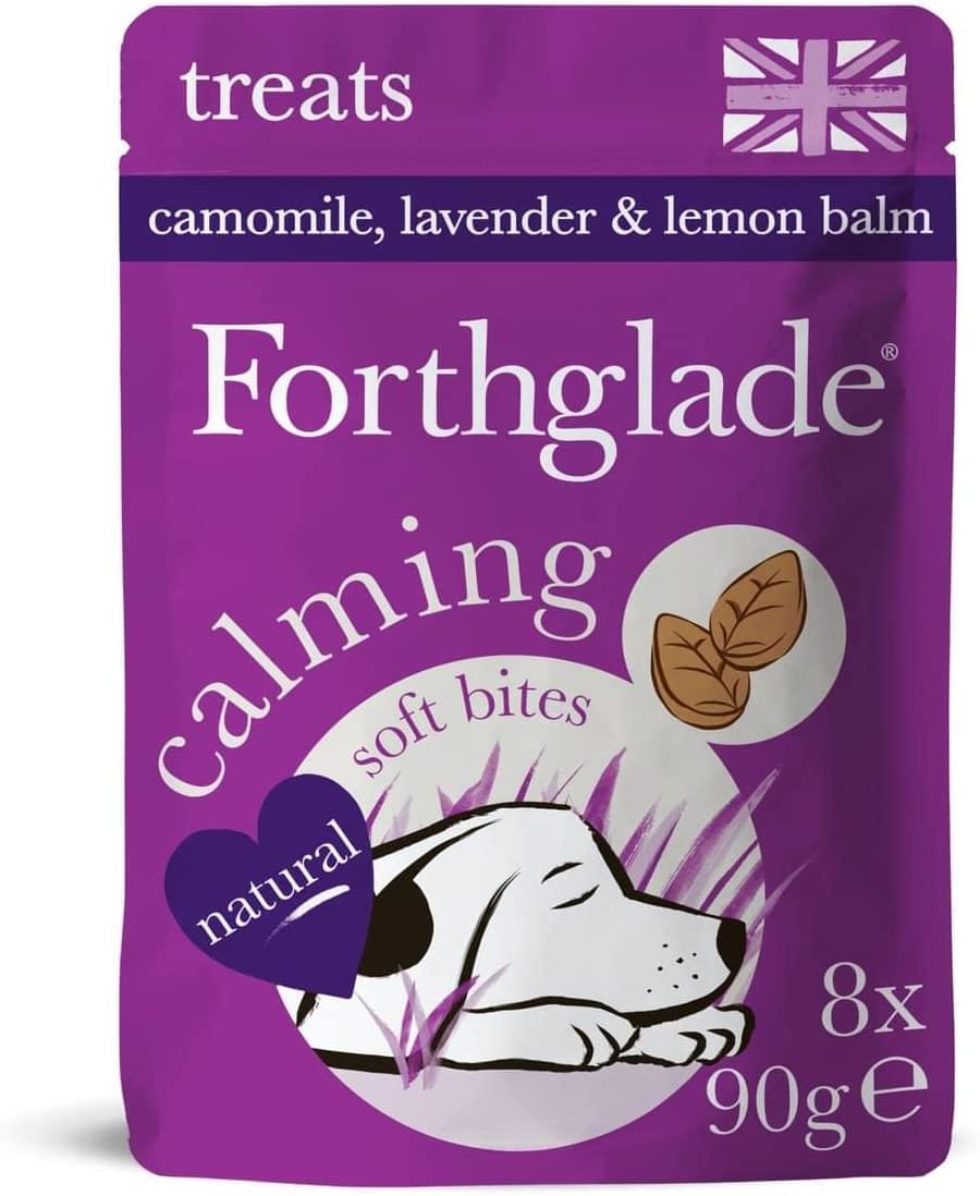 Forthglade Natural Dog Treats - Grain Free Soft Bites for Calming (8 x 90g) Resealable Bags