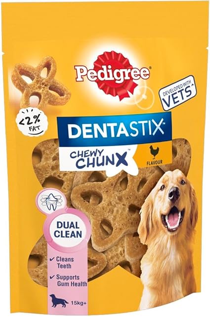 Pedigree DENTASTIX Chewy Chunx Maxi Dog Treat Chicken Flavour ( 68g × 5 )