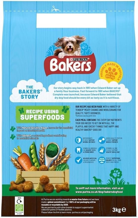 Bakers Adult Beef & Vegetables - 3kg