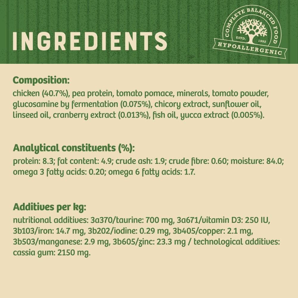 James Wellbeloved Grain Free Senior Cat Food Pouch Chicken in Jelly ( 12 x 85g )