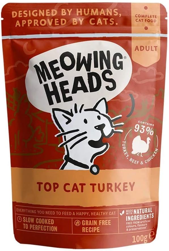 Meowing Heads Top Cat Turkey Pouch (Formally Drumstix) - ( 100g x 10 )