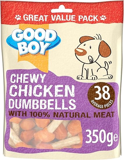 Good Boy Chewy Chicken Dumbbell - ( 350g x 4 )