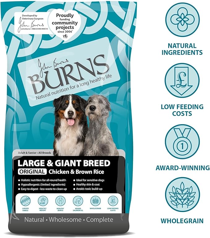 Burns Adult Large/Giant Breed Chicken and Brown Rice - 12kg