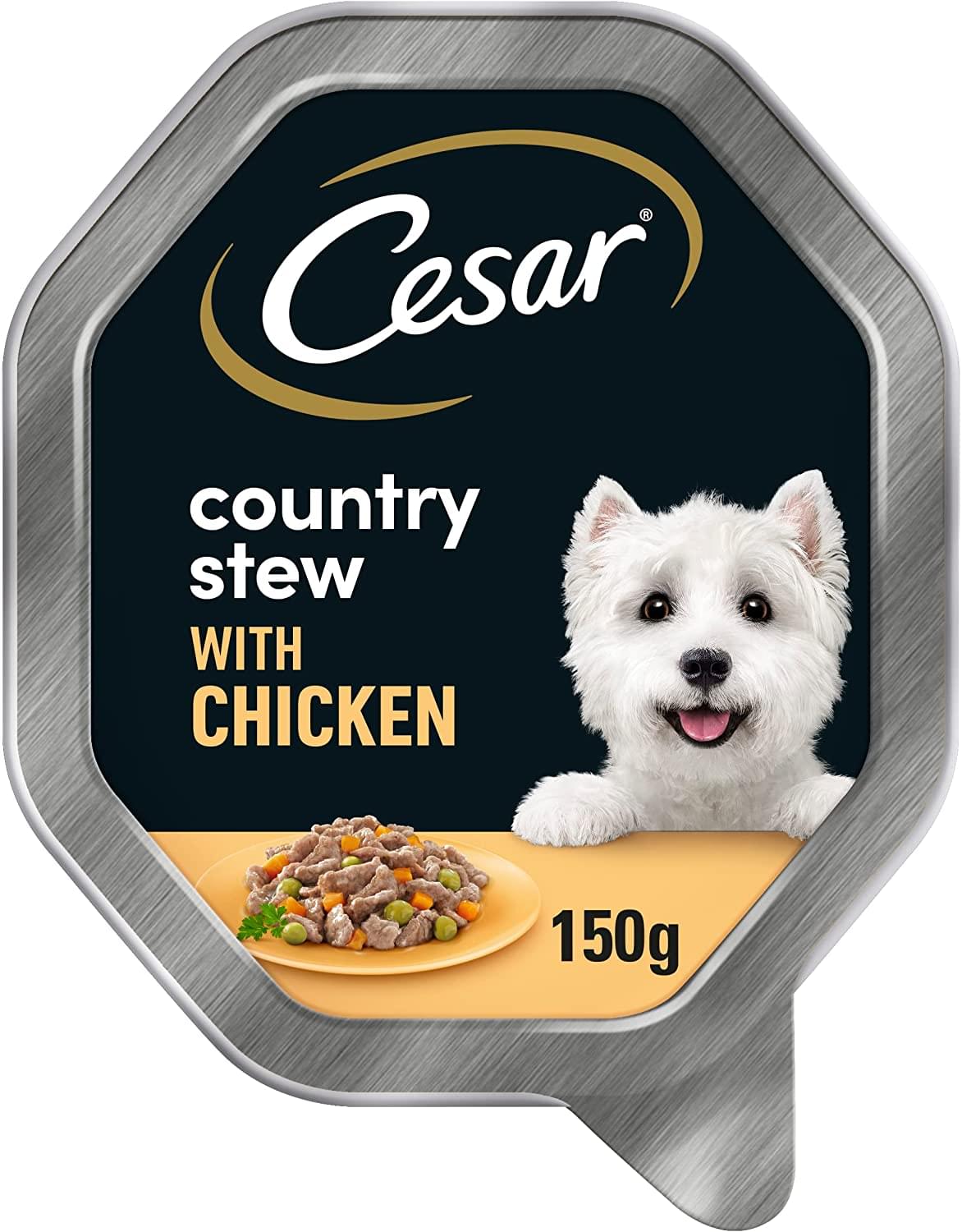 Cesar Country Stew Adult Wet Dog Food, Chicken, Vegetables and Parsley in Gravy 14 x 150 g Trays