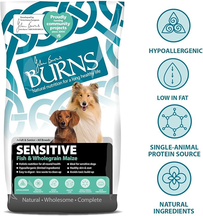 Burns Sensitive Fish and Wholegrain Maize - 6kg