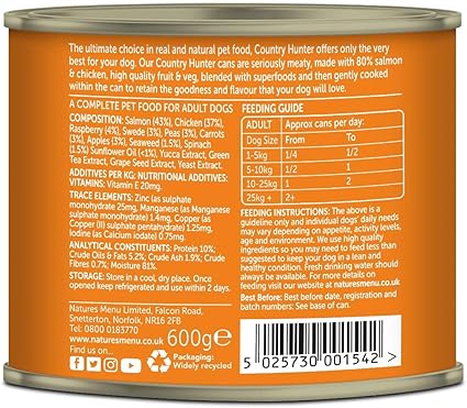 Country Hunter 80% Salmon & Chicken with Superfoods - ( 600g x 6 )