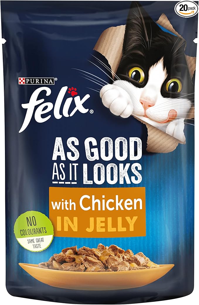 FELIX As Good As it Looks Chicken in Jelly Wet Cat Food (85g × 26)