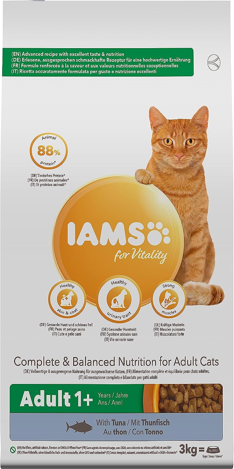 IAMS Adult Dry Cat Food With Tuna 2kg British Pets Supplies