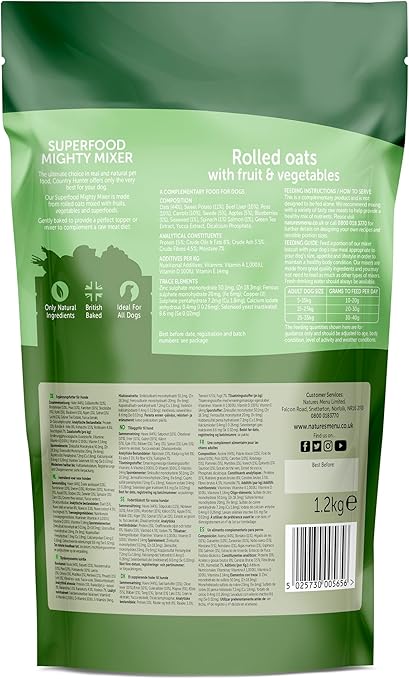 Country Hunter Superfood Mighty Mixer Rolled Oats with Fruit & Vegetables - 1.2kg