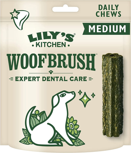Lily's Kitchen Woofbrush Dental Chew - Natural Dental Sticks for Medium Dogs