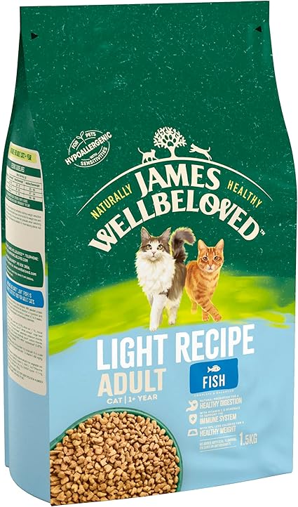 James Wellbeloved Light Adult Dry Cat Food Fish - 1.5kg