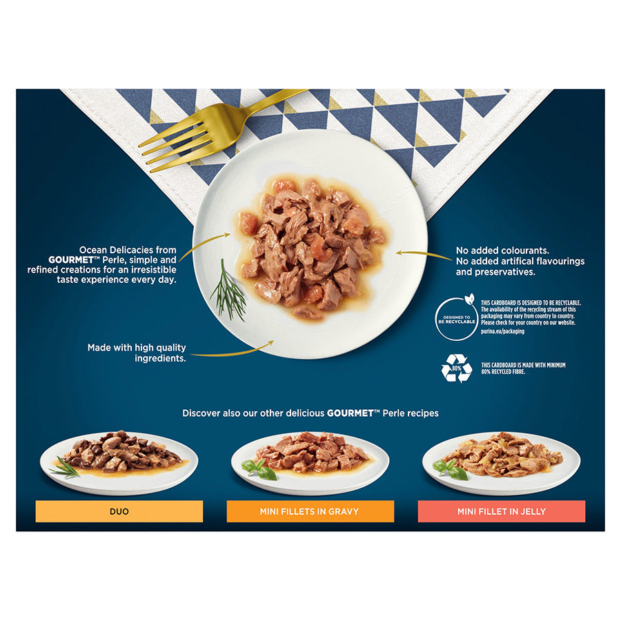 Gourmet Pouch Ocean Delicacies 12 Pack ( 12 x 85g ) x 4 packs