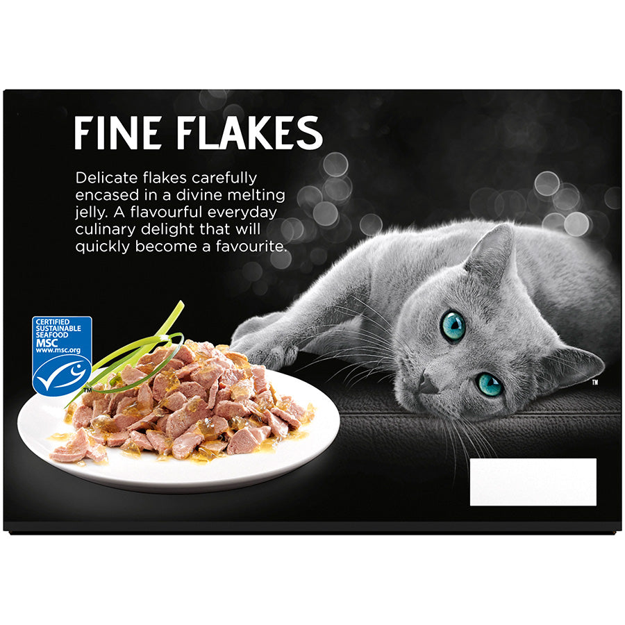 Sheba Fine Flakes Cat Pouches Fish Collection in Jelly ( 12 pack x 85g ) - 4 Packs