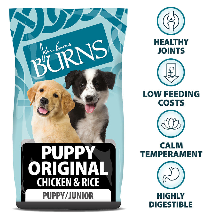 Burns Puppy Original Chicken and Rice Dog Dry Food- 12kg