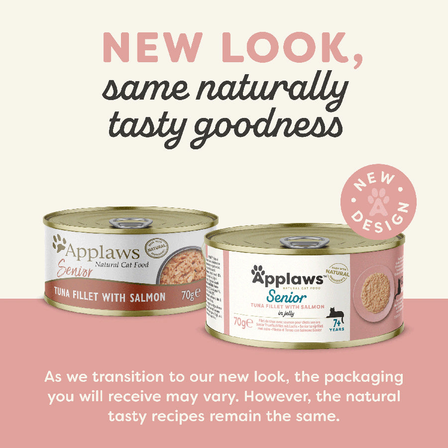 Applaws Natural Wet Senior Cat Food Tuna with Salmon in Jelly - ( 24 × 70g )