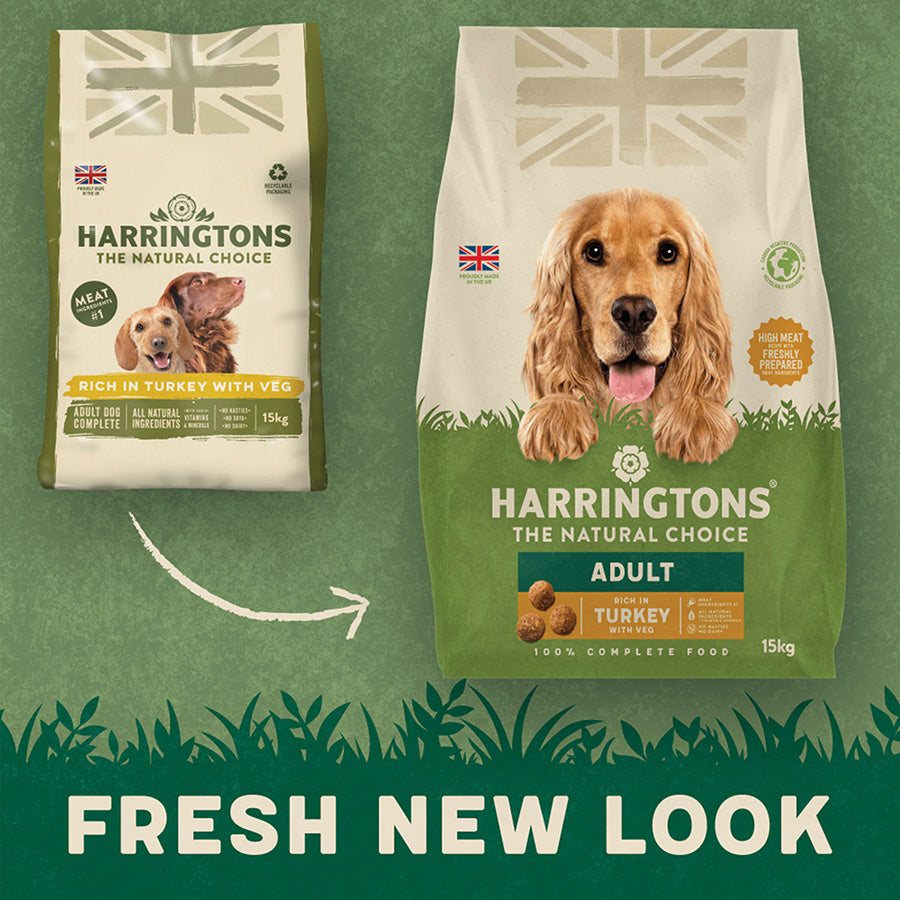 Harringtons Complete Natural Turkey & Veg Adult Dog Food - 15kg