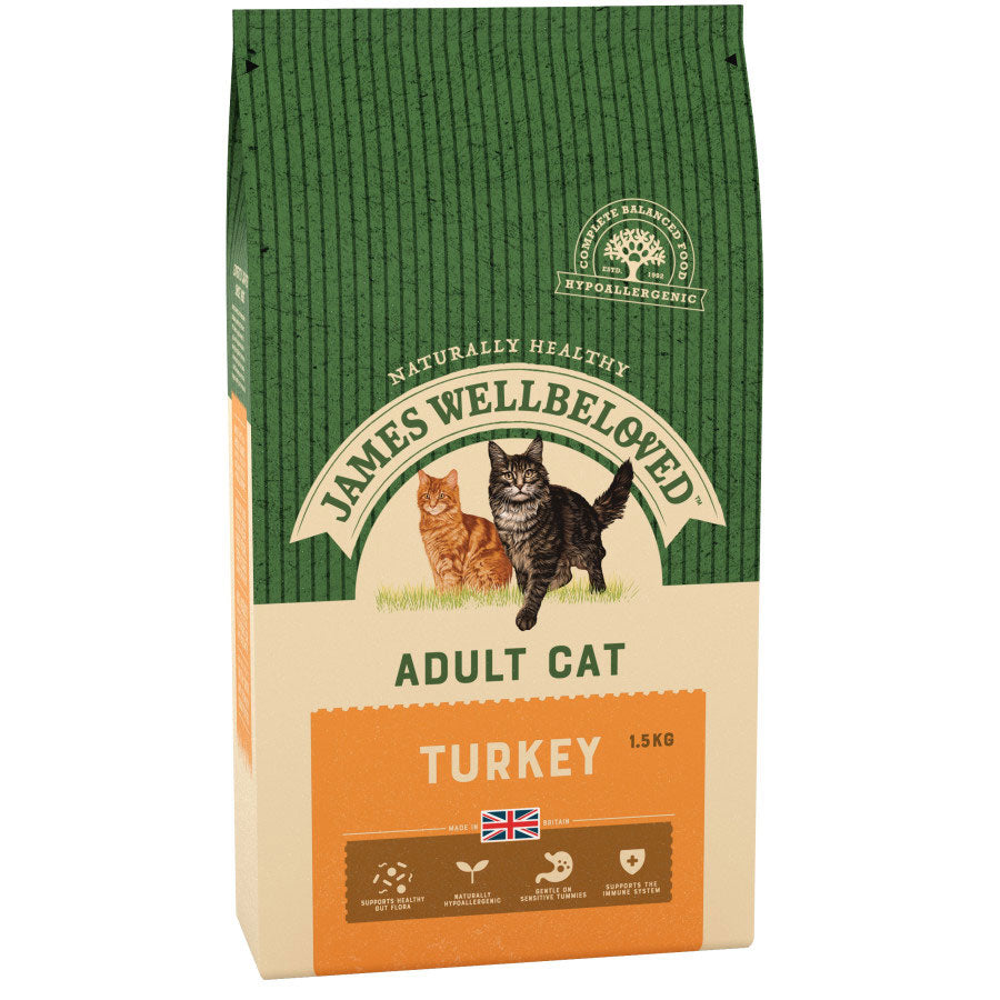 James Wellbeloved Adult Dry Cat Food Turkey - 1.5kg
